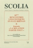 Injoo Choi-Jonin et Francine Gerhard-Krait - Scolia N° 12/2000 : 10e Rencontres linguistiques en pays rhénan et Journée « la relation partie-tout ».