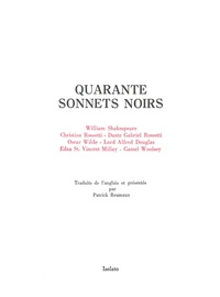 William Shakespeare et Christina Rossetti - Quarante sonnets noir.