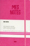  Nemesis - Mes Notes cuir fuschia - Carnet ligné de 200 pages avec un marque-page bicolore.