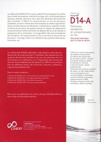 Référentiel APSAD D14-A panneaux sandwichs et comportement au feu. Document technique pour la mise en oeuvre  Edition 2009