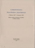 Sébastien Chauffour et Maurice Imbert - Correpondance Félix Fénéon - John Rewald - 27 février 1937-23 janvier 1941.