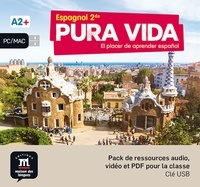 Jenny Allemand - Espagnol 2de A2+ Pura vida - Pack de ressources audio, vidéo et PDF pour la classe. 1 Clé Usb
