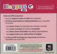 Anglais 6e A1-A2 Bloggers New. Pack de ressource audio, vidéo et PDF pour la classe