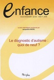 Jacqueline Nadel - Enfance Volume 61 N° 1, Janv : Le diagnostic d'autisme : quoi de neuf ?.