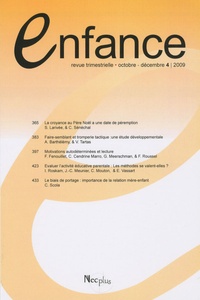 Serge Larivée et Carole Sénéchal - Enfance Volume 61 N° 4, Octo : .