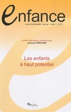 Jacques Grégoire et Jacqueline Nadel - Enfance Volume 62 N° 1, Janv : Les enfants à haut potentiel.