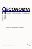 Jean-Sébastien Lenfant - Oeconomia Volume 1 N° 3, Septe : Walras et l'intervention publique.