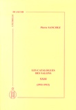 Pierre Sanchez - Les catalogues des salons - Tome 23 (1911-1913).