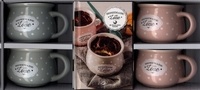 Homemade with love. Coffret mes desserts maison d'autrefois avec 4 mugs et un livre de recettes