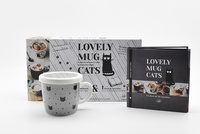  I2C - Lovely mug cats, coeur - Avec un mug et son couvercle.