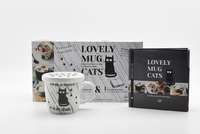  I2C - Coffret Lovely mug cats, vivre d'amour - Contient : 1 livre et 1 mug avec couvercle.