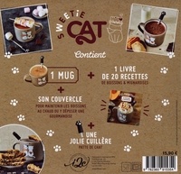 Coffret Sweetie Cat. Le livre de recettes avec 1 mug, son couvercle et sa cuillère patte de chat