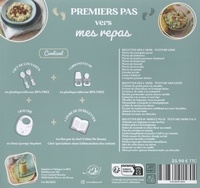 Premiers pas vers mes repas. Coffret avec 1 set de couverts, 1 grignoteuse, 1 bavoir et 1 livre de 30 recettes