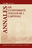  Presses Université Toulouse 1 - Annales de l'Université Toulouse 1 Capitole - Tome 63, 2021-2022.