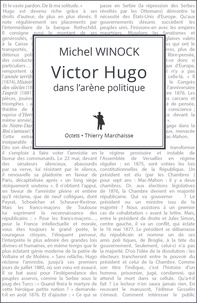 Michel Winock - Victor Hugo dans l'arène politique.