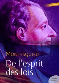  Montesquieu - De l'esprit des lois.