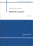 Marie-Hélène De Laender - Droits des contrats - Cours et exercices corrigés.