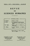  PU du Septentrion - Revue des Sciences Humaines N° 81, 1/1956 : .