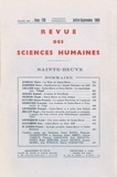  PU du Septentrion - Revue des Sciences Humaines N° 135, 7/1969 : Sainte-Beuve.