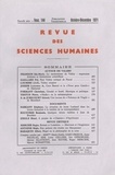  PU du Septentrion - Revue des Sciences Humaines N° 144, 10/1971 : Revue des sciences humaines, n°144/octobre - décembre 1971.