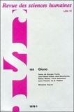  PU du Septentrion - Revue des Sciences Humaines N° 169, 1/1978 : Giono.