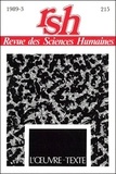 Pierre Malandain - Revue des Sciences Humaines N° 215, 7/1989 : L'Ouvre-Texte.