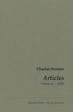 Charles Nodier et François Teilh - Articles - Volume 2, 1830.