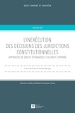 François Barque - L'inexécution des décisions des juridictions constitutionnelles - Approches de droits étrangers et de droit comparé.