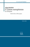 Alain Redslob - L'Union européenne en dix leçons.