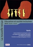  Collectif - Revue NR-ESI n° 89-90-vol. 2. Varia. Études critiques de l’éducation inclusive.