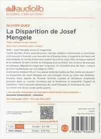 La disparition de Josef Mengele  avec 1 CD audio MP3