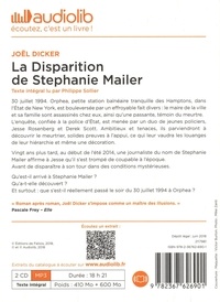 La Disparition de Stephanie Mailer  avec 2 CD audio MP3