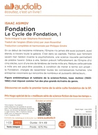 Le cycle de Fondation Tome 1 Fondation -  avec 1 CD audio MP3