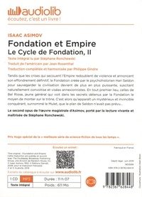 Le cycle de Fondation Tome 2 Fondation et Empire -  avec 1 CD audio MP3
