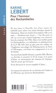 Pour l'honneur des Rochambelles Edition en gros caractères
