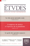 François Euvé - Etudes N° 4272, juin 2020 : Le rite pour prendre soin ; L'exigence de justice à l'épreuve de la pandémie ; Le goût des grands espaces.