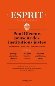 Anne-Lorraine Bujon - Esprit N° 439, novembre 201 : Paul Ricoeur, penseur des institutions justes.