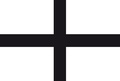  Saint Jude - Autocollant "kroaz du" croix noire.