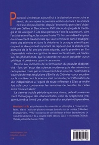 Oser penser avec Emilie du Châtelet, D'Alembert, Poincaré.... La distinction entre croire et savoir  édition revue et augmentée