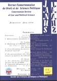  XXX - Revue Camerounaise de Droit et Science Politique (Janus 5) - 5 Cameroonian Review of Law and Political Science.
