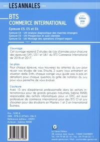 BTS commerce international. Epreuves E4, E5 et E6  Edition 2018