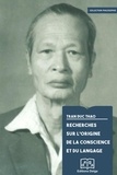 Duc Thao Tran - Recherches sur l'origine de la conscience et du langage.