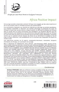 Africa Positive Impact. Agir pour un meilleur impact sociétal