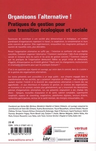 Organisons l'alternative !. Pratiques de gestion pour une transition écologique et sociale