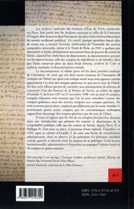 Comptes des receveurs et trésoriers de Savoie. Tome 1, Les finances d'Amédée V de Savoie (1285-1308)