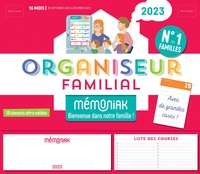  Nesk - Organiseur familial Mémoniak - Calendrier familial mensuel de Septembre 2022 à Décembre 2023.