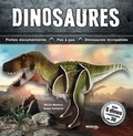 Maria Mañeru et Jesús Gamarra - Dinosaures - Fiches documentaires, pas à pas, dinausaures incroyables. Avec 6 dinos à construire en 3D.