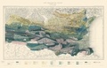 Joseph Roussel - Carte géologique des Pyrénées (1893) - 82 x 52 cm.