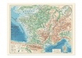 Joseph Forest - Carte : France physique - Relief du sol - Cours d'eau - Canaux de navigation - 850 x 650 mm.