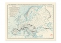 Constant Desjardins - Carte hydrographique de l'Europe - 85x65 cm.